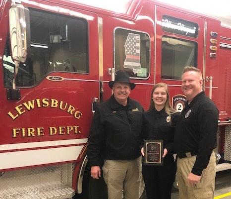 Moore receives Lewisburg fire award